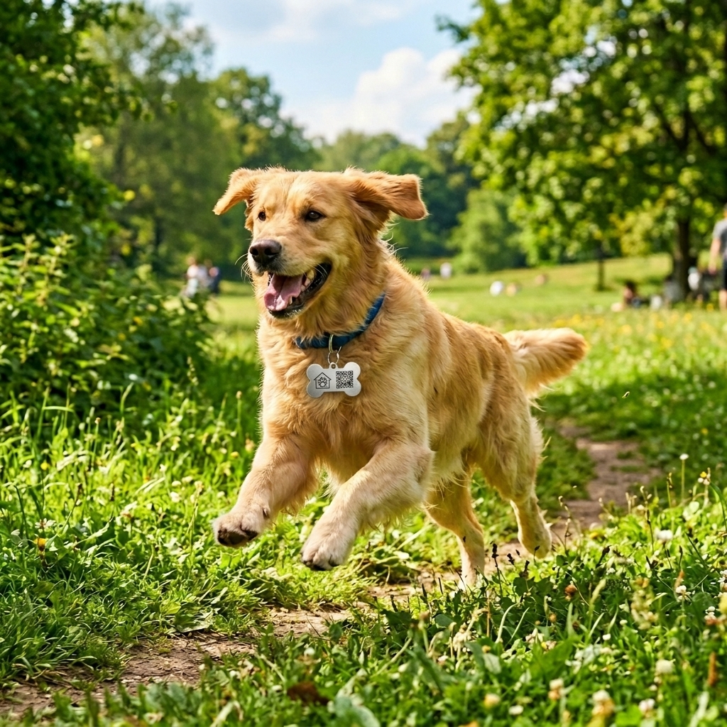 Perro corriendo en el parque
